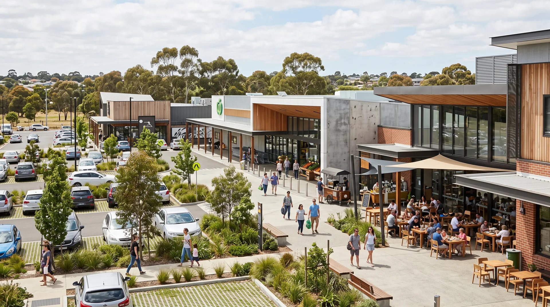 Indicative view of a local town centre planned for the precinct